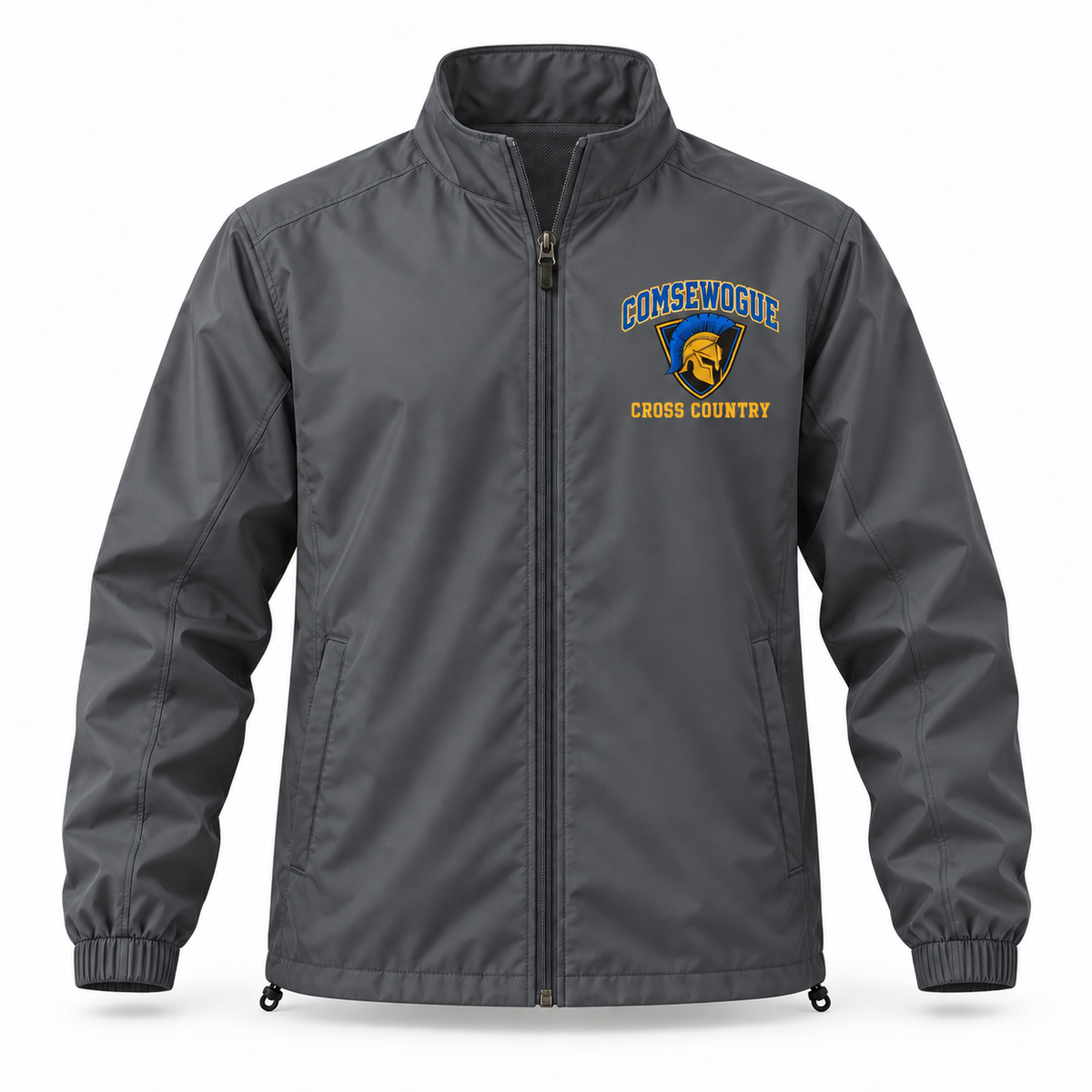 Graphite Gray Comsewogue Spartans Cross Country Full-Zip Windbreaker