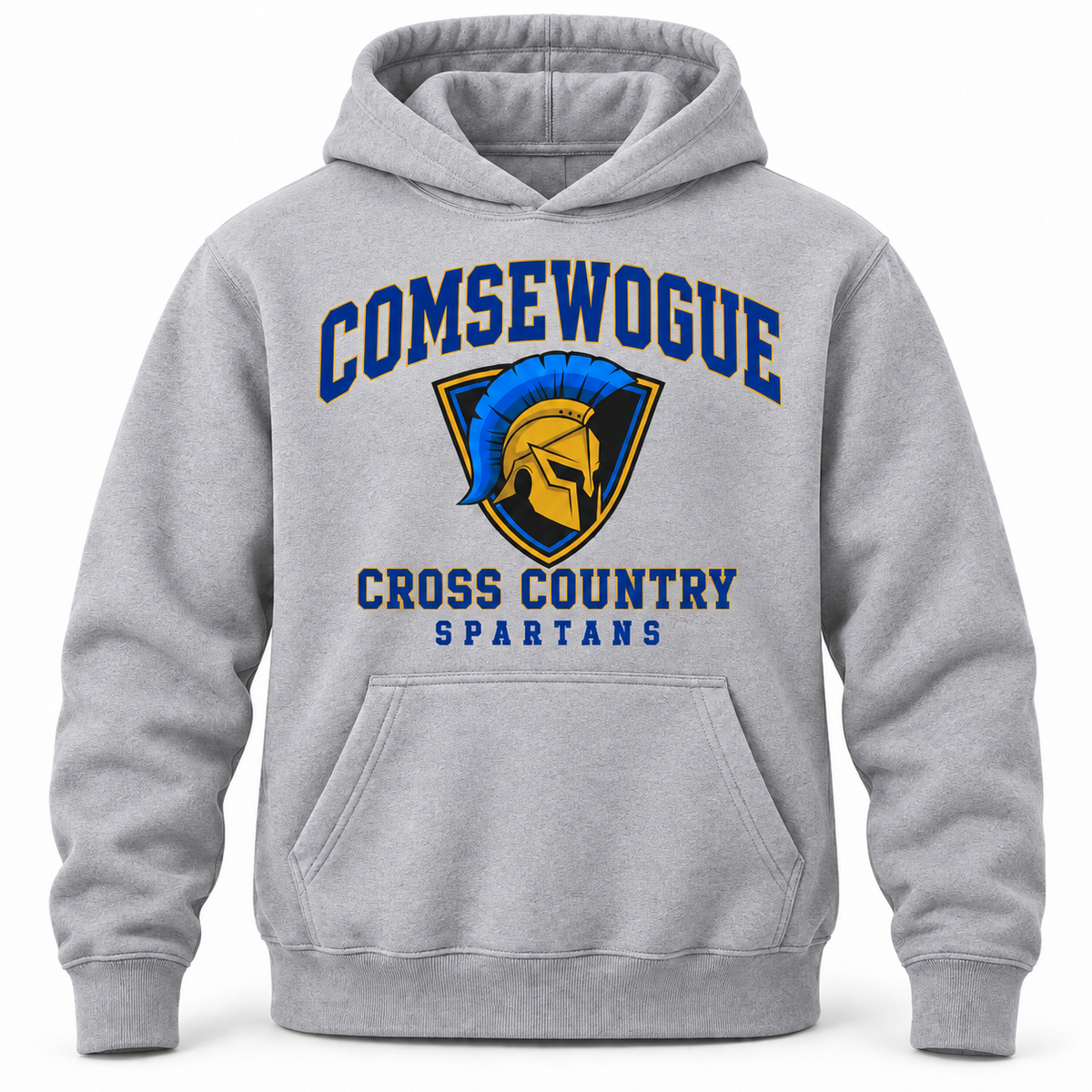 Heather Gray Comsewogue Spartans Cross Country Youth Varsity Hoodie