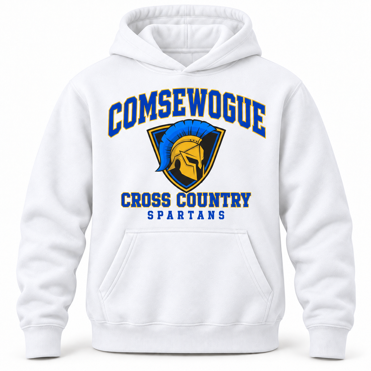 White Comsewogue Spartans Cross Country Youth Varsity Hoodie