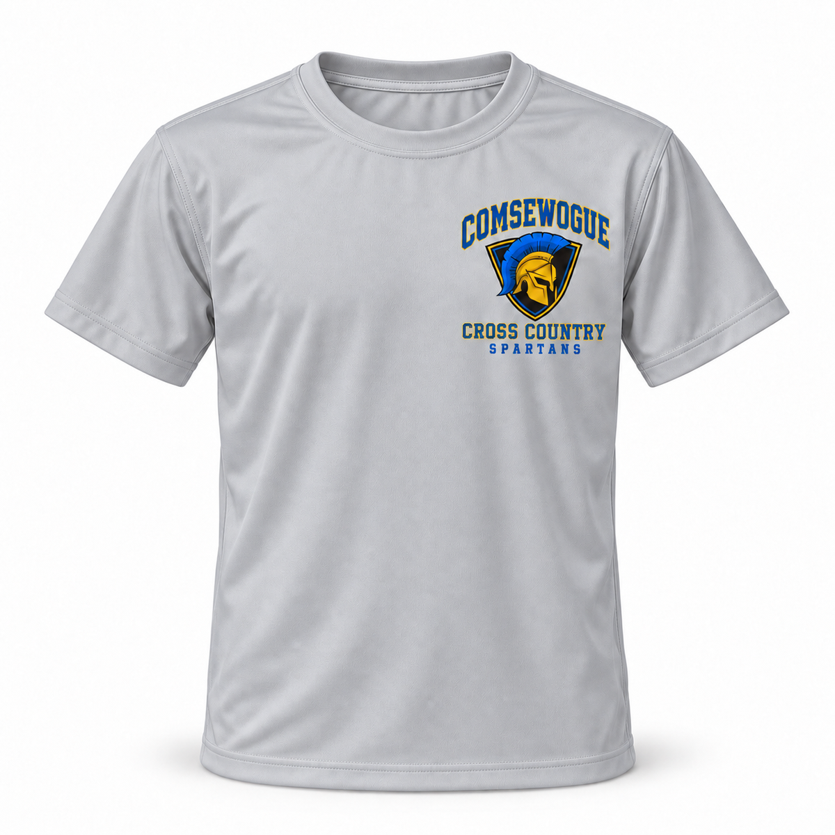 Silver Gray Comsewogue Spartans Cross Country Youth Performance Tee