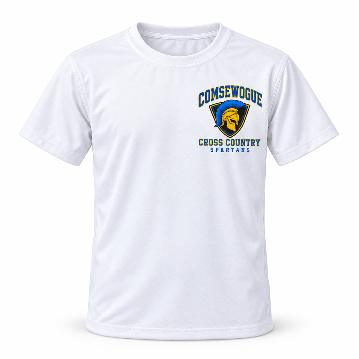 White Comsewogue Spartans Cross Country Youth Performance Tee