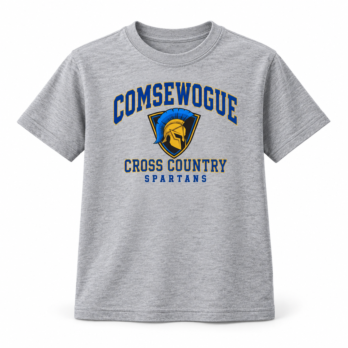 Heather Gray Comsewogue Spartans Cross Country Youth Varsity Cotton Tee