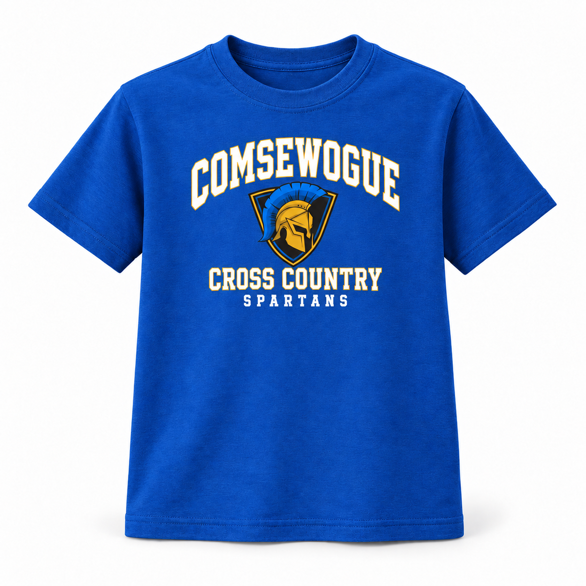 Royal Blue Comsewogue Spartans Cross Country Youth Varsity Cotton Tee