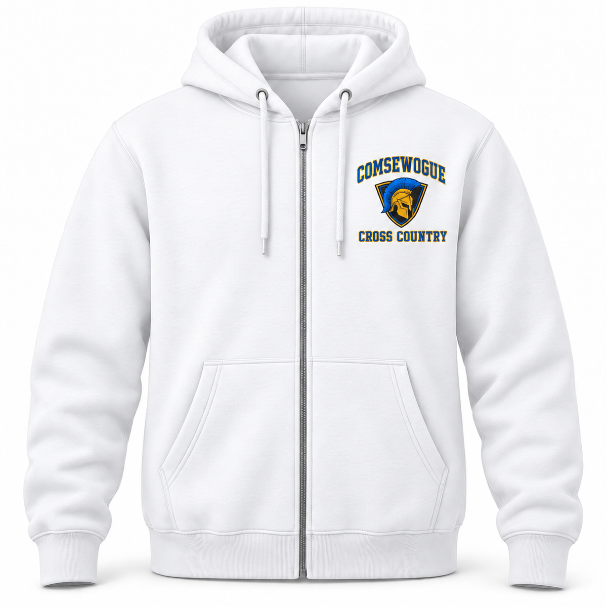 White Comsewogue Spartans Cross Country Full-Zip Hoodie