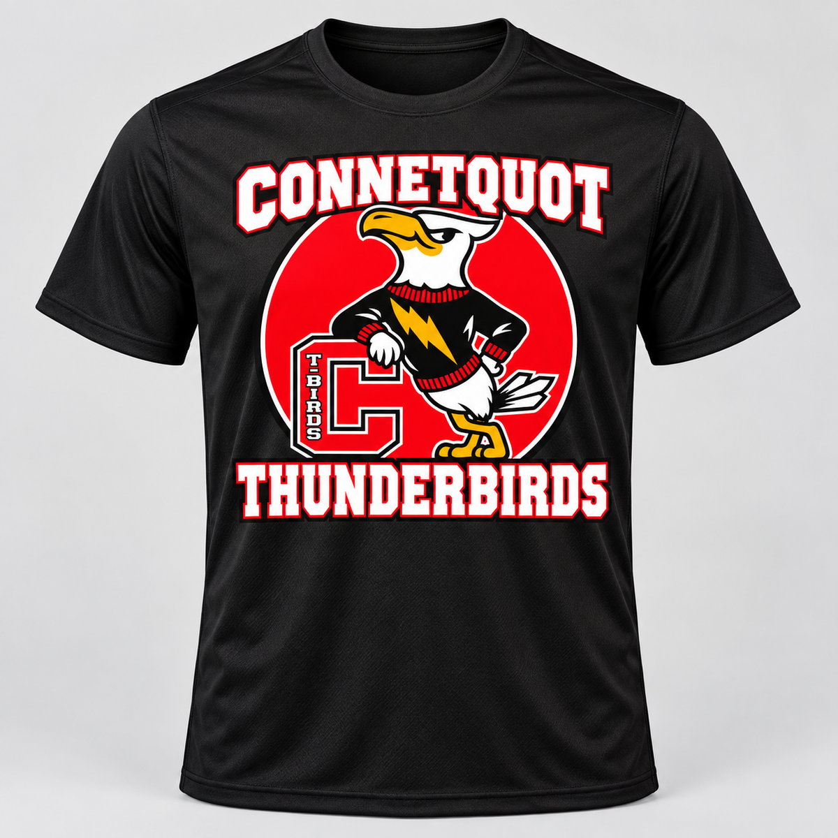 Connetquot Heritage Performance Sport T-Shirt Black front
