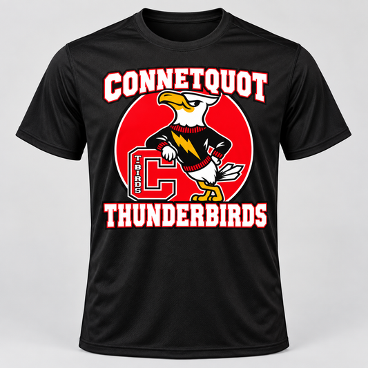Connetquot Heritage Performance Sport T-Shirt Black front