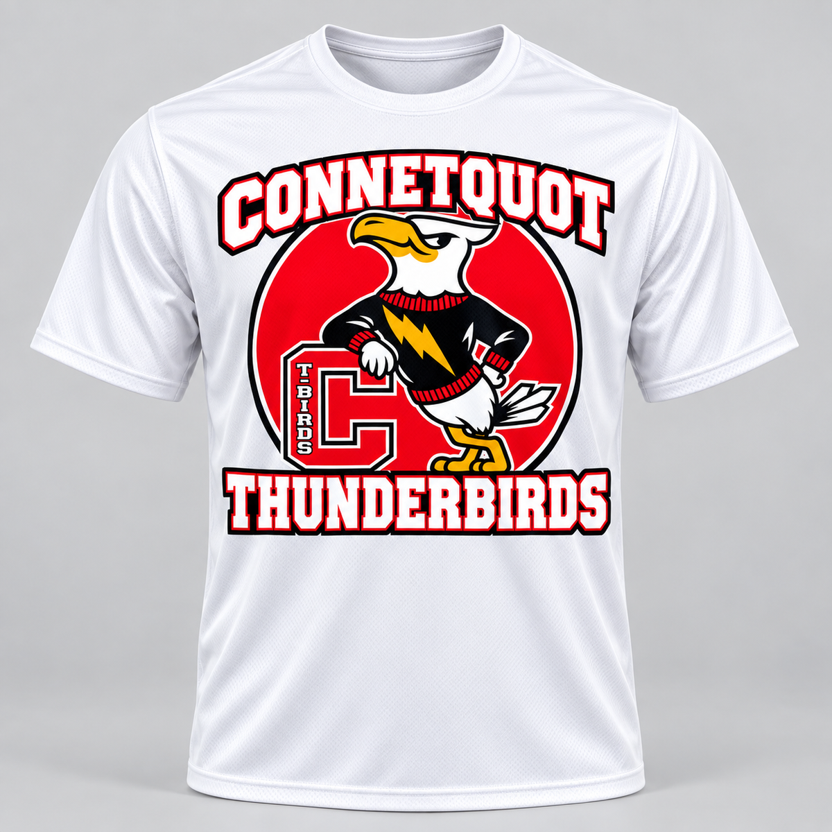 Connetquot Heritage Performance Sport T-Shirt White front