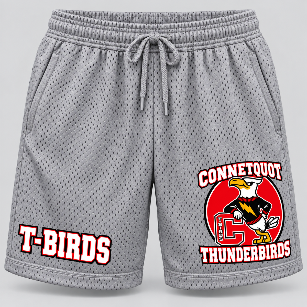 Connetquot Heritage Mesh Jersey Shorts Heather Gray front