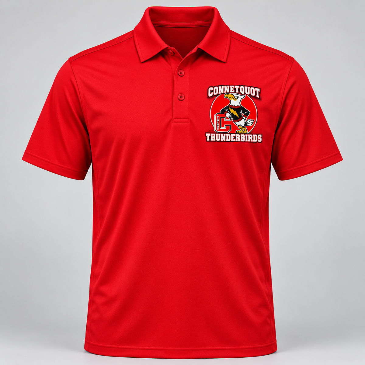 Connetquot performance polo Red front