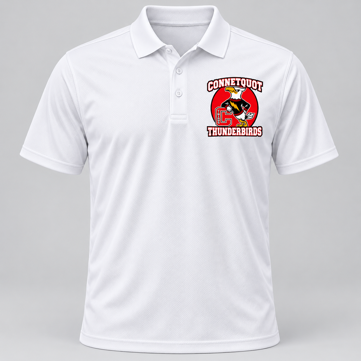Connetquot performance polo White front