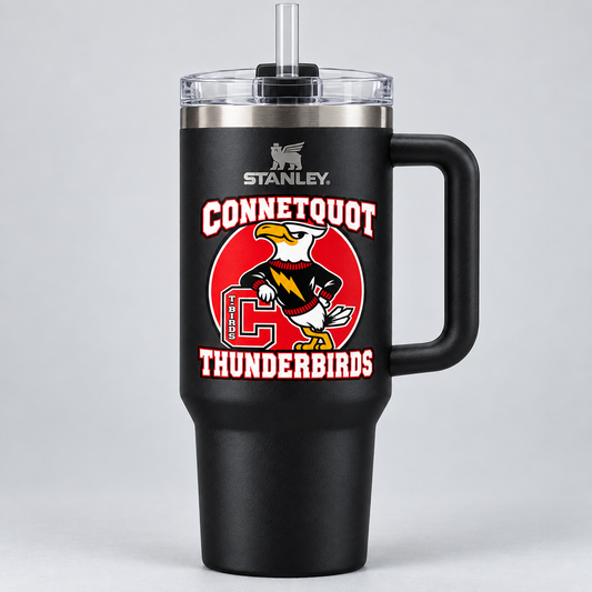 Connetquot Thunderbirds Stanley cup Black 2.0