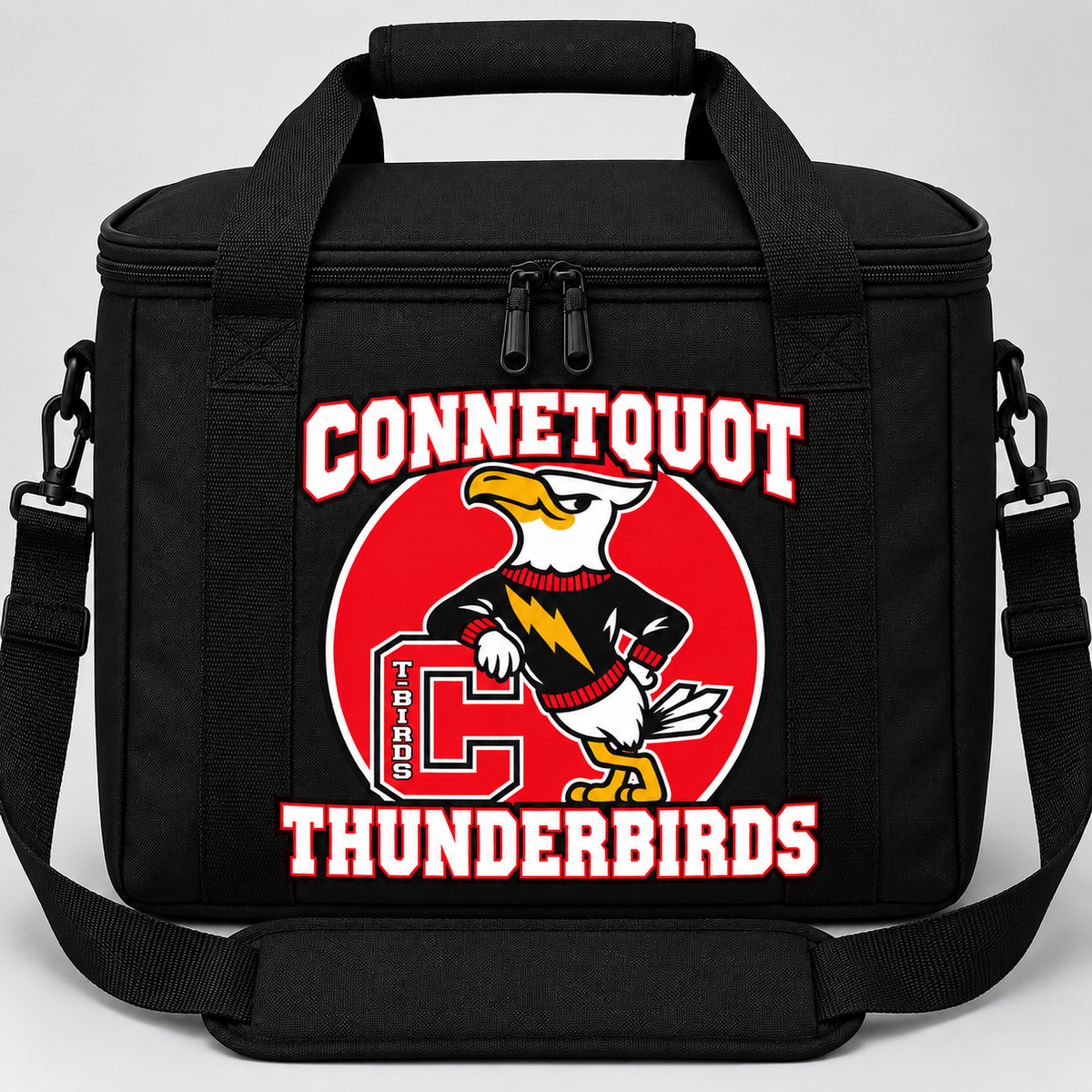 Connetquot T-Birds Heritage Insulated Cooler Bag - Black - front