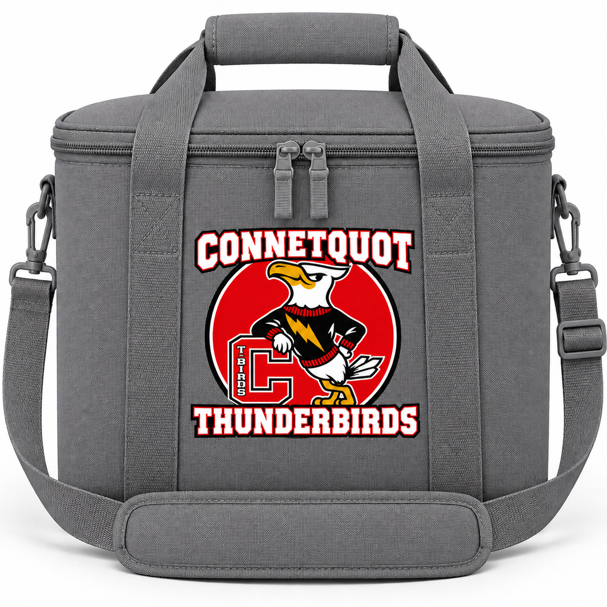 Connetquot T-Birds Heritage Insulated Cooler Bag - Gray - front