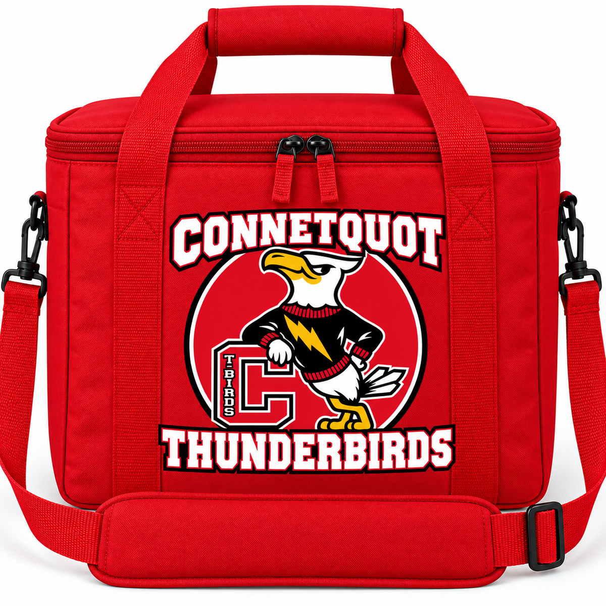 Connetquot T-Birds Heritage Insulated Cooler Bag - Red - front