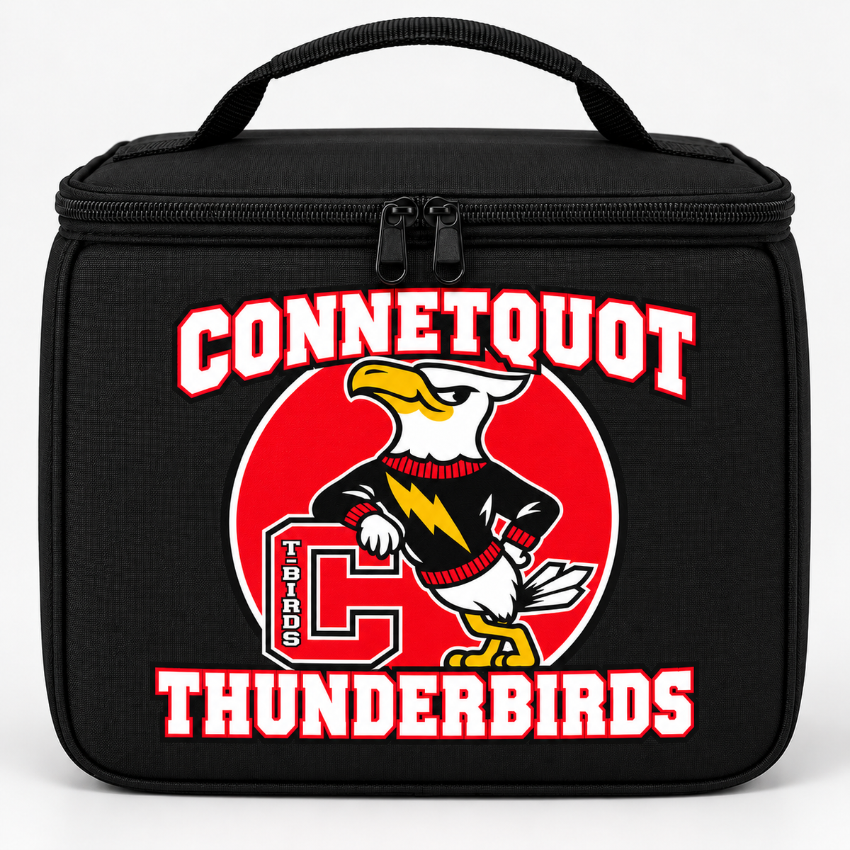 Connetquot T-Birds Heritage Lunch Bag - Black - front