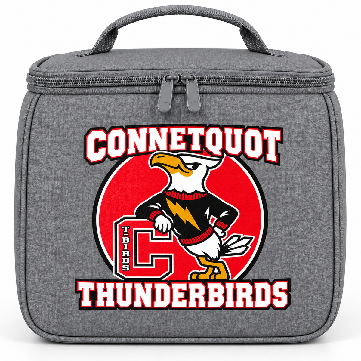 Connetquot T-Birds Heritage Lunch Bag - Gray - front