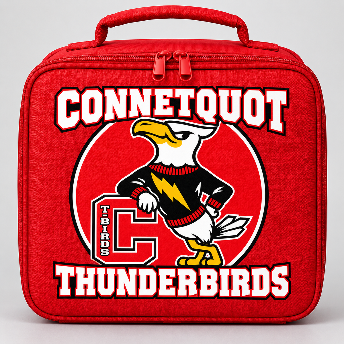 Connetquot T-Birds Heritage Lunch Bag - Red - front