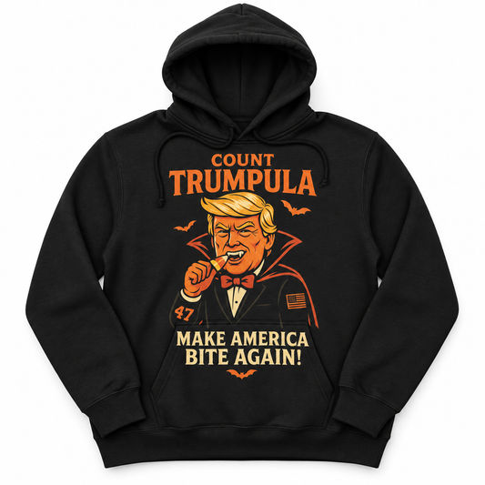 Count Trumpula Hoodie – Make America Bite Again! — studio product view