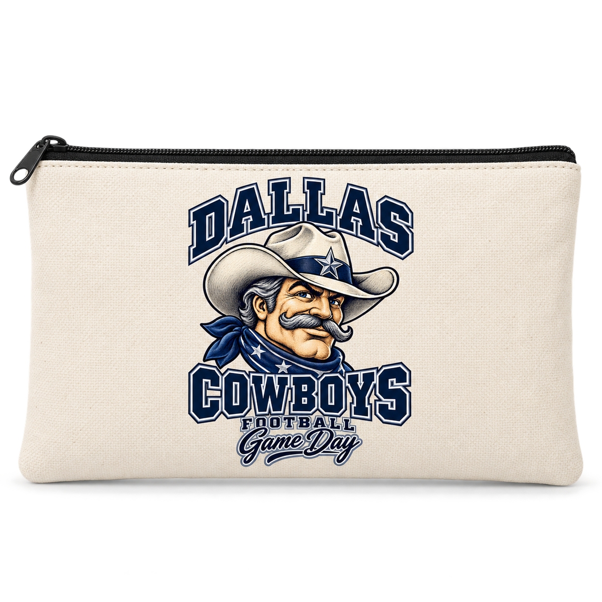 Dallas Mascot Zippered Pencil Pouch — product thumbnail