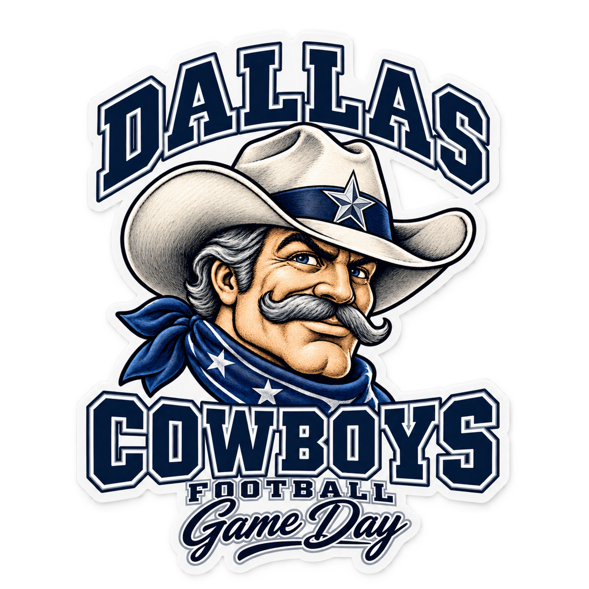 Dallas Mascot Die-Cut Sticker — product thumbnail