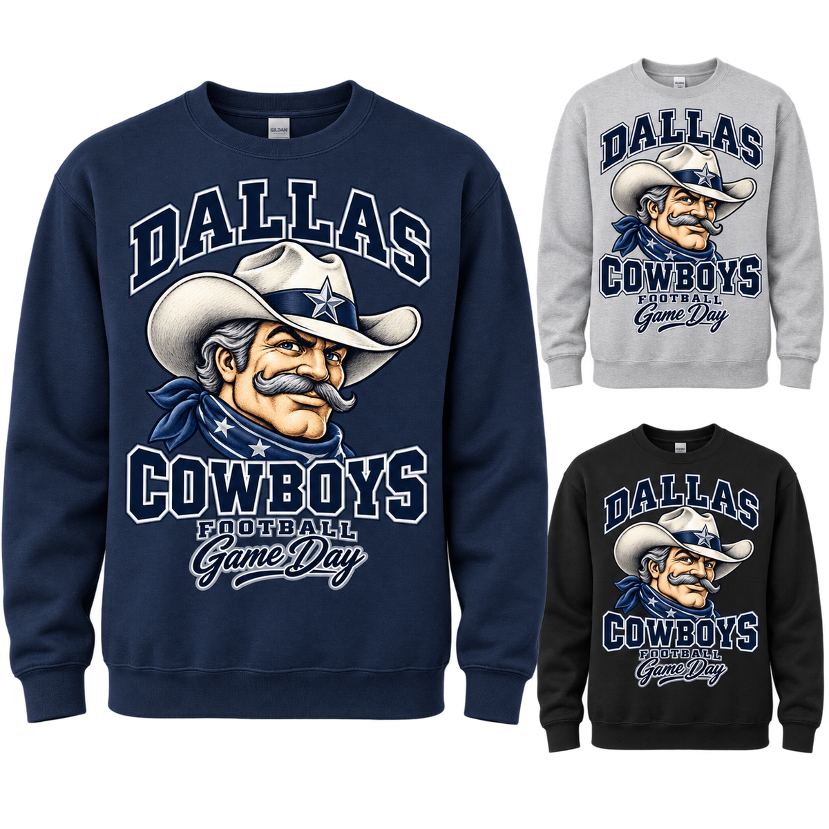 Dallas Varsity Mascot Crewneck Sweatshirt — product thumbnail