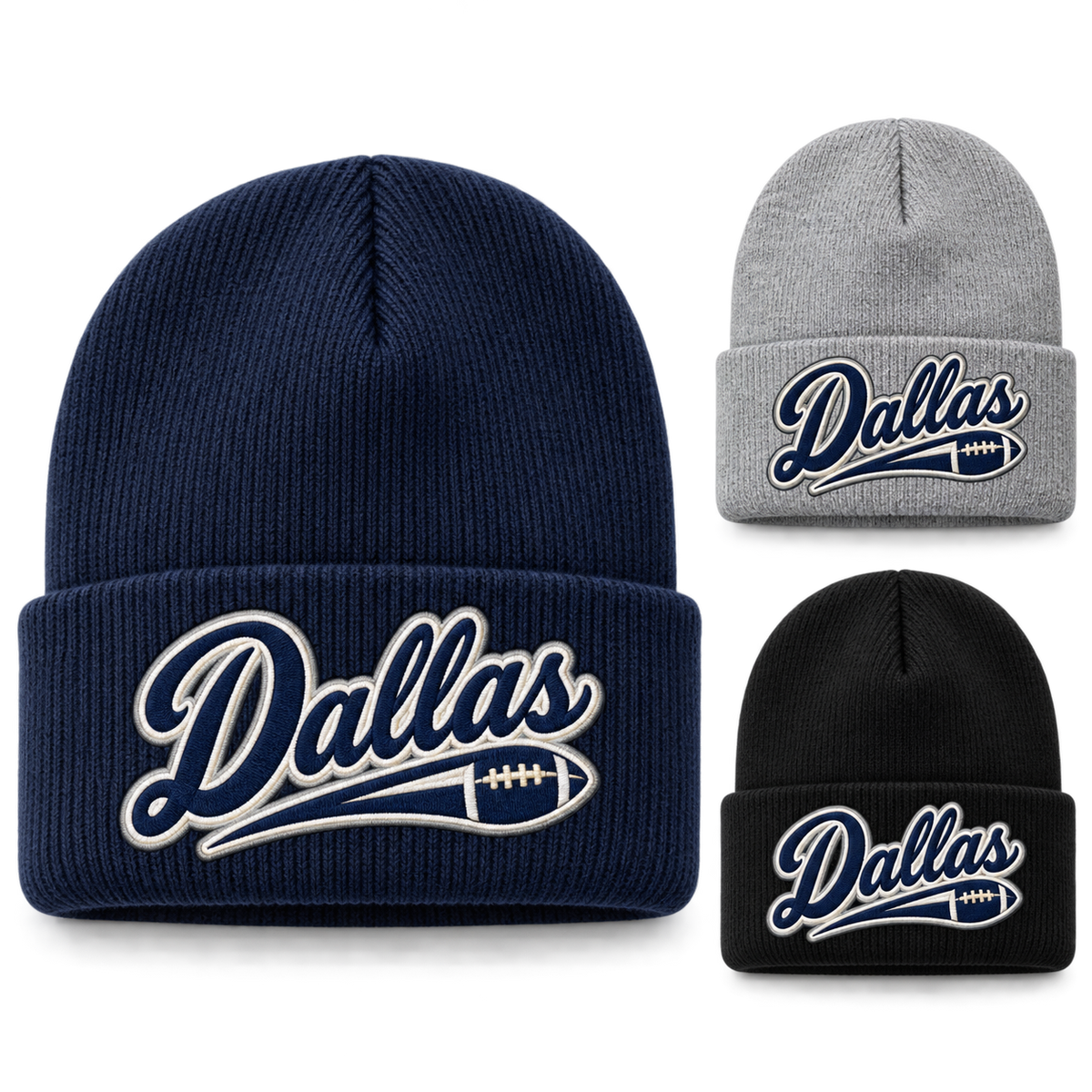 Dallas Game Day Script Cuffed Beanie — product thumbnail