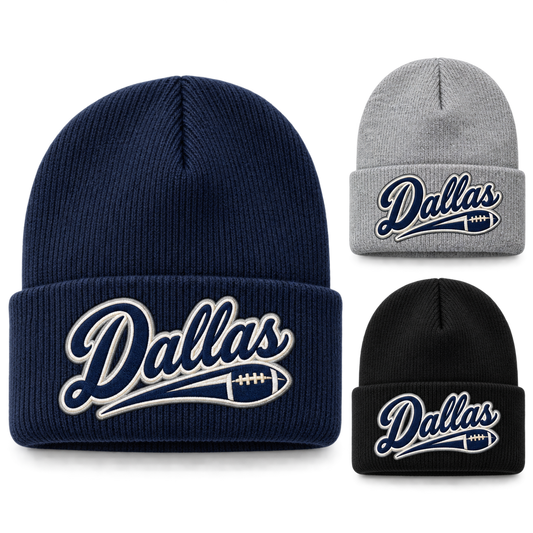 Dallas Game Day Script Cuffed Beanie — product thumbnail