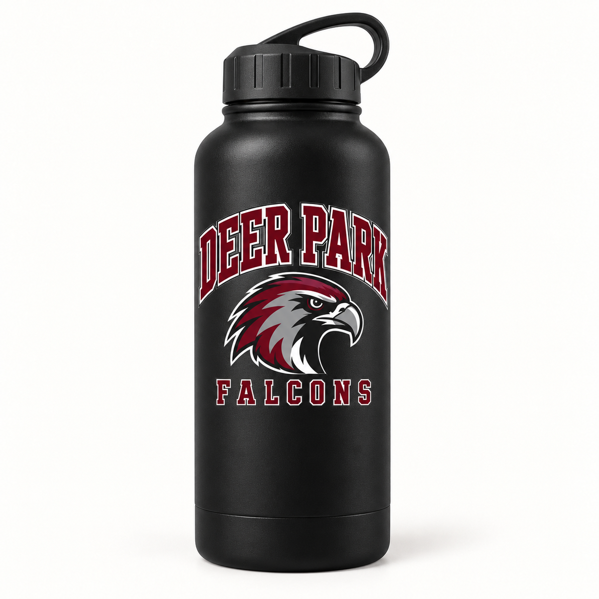 Deer Park Falcons Campus Water Bottle — Black
