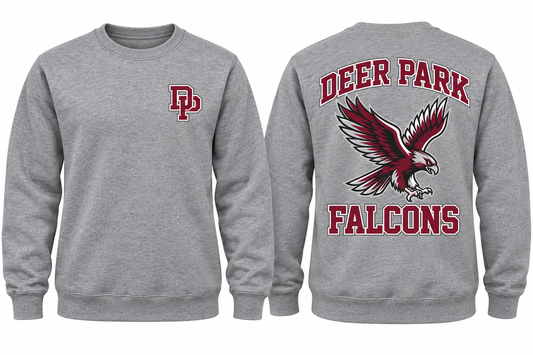 Deer Park Varsity Crewneck — Heather Gray