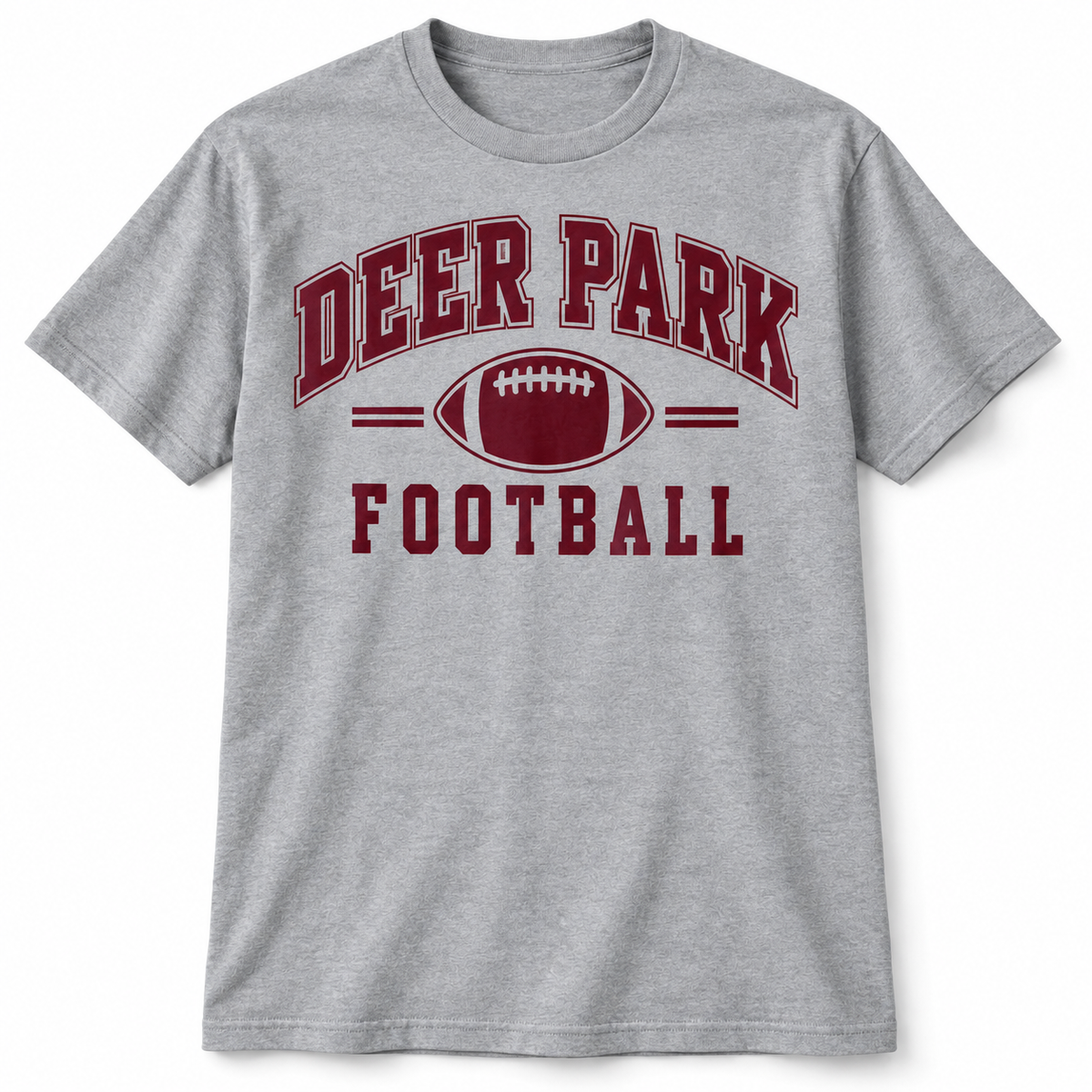 Deer Park Football Gridiron Tee — Heather Gray