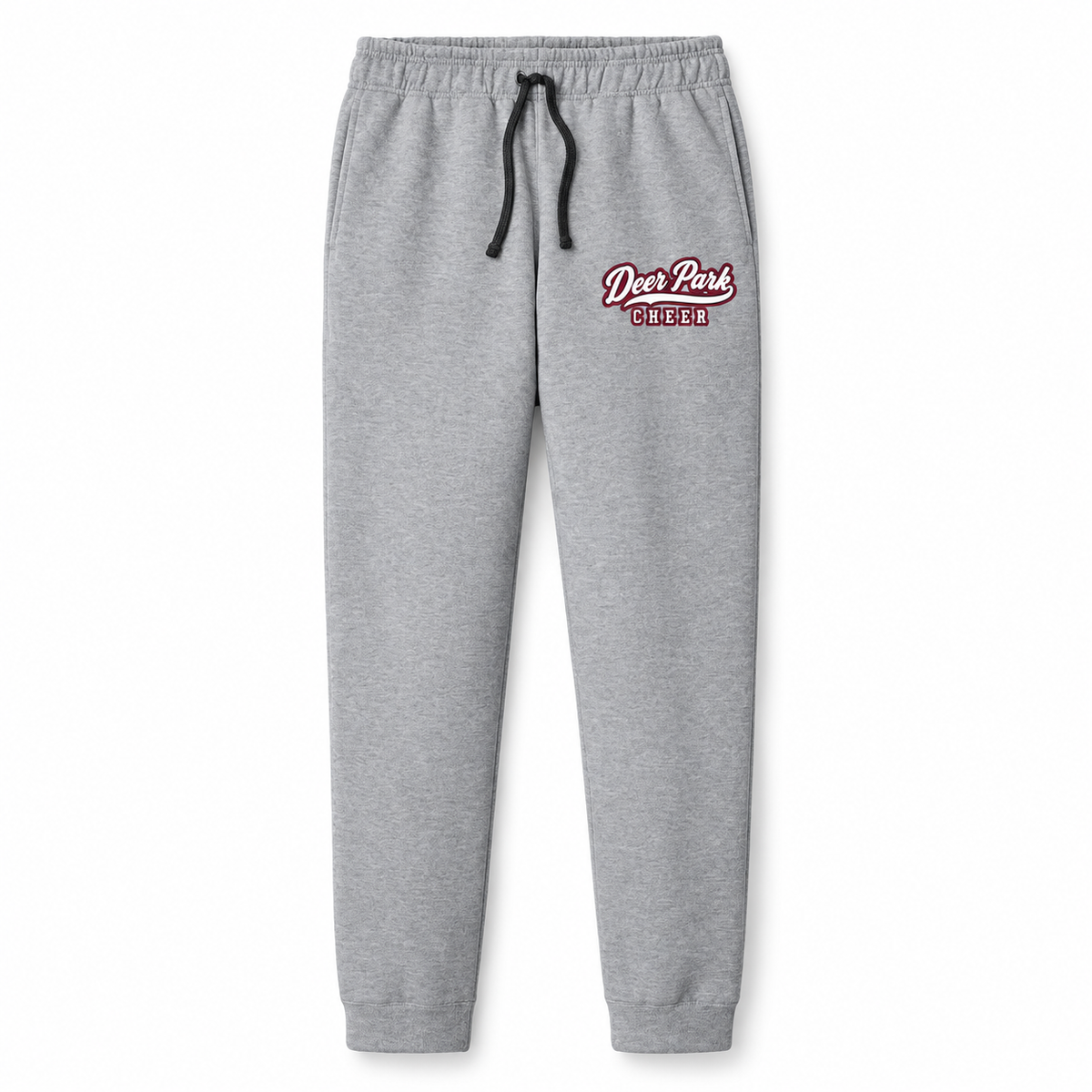 Deer Park Cheer Athletic Heather fleece joggers with collegiate script