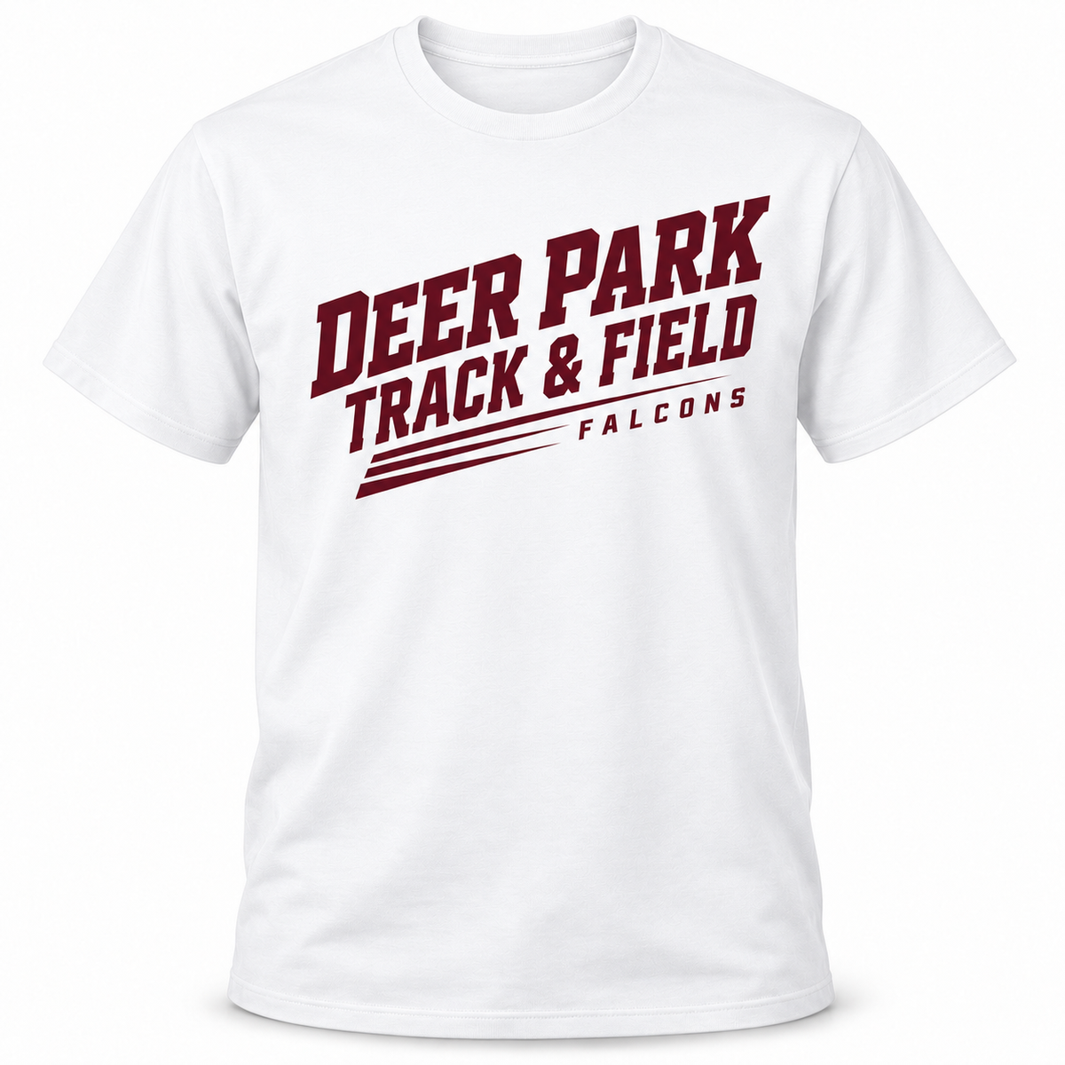 Deer Park Track & Field Athletic Tee — White