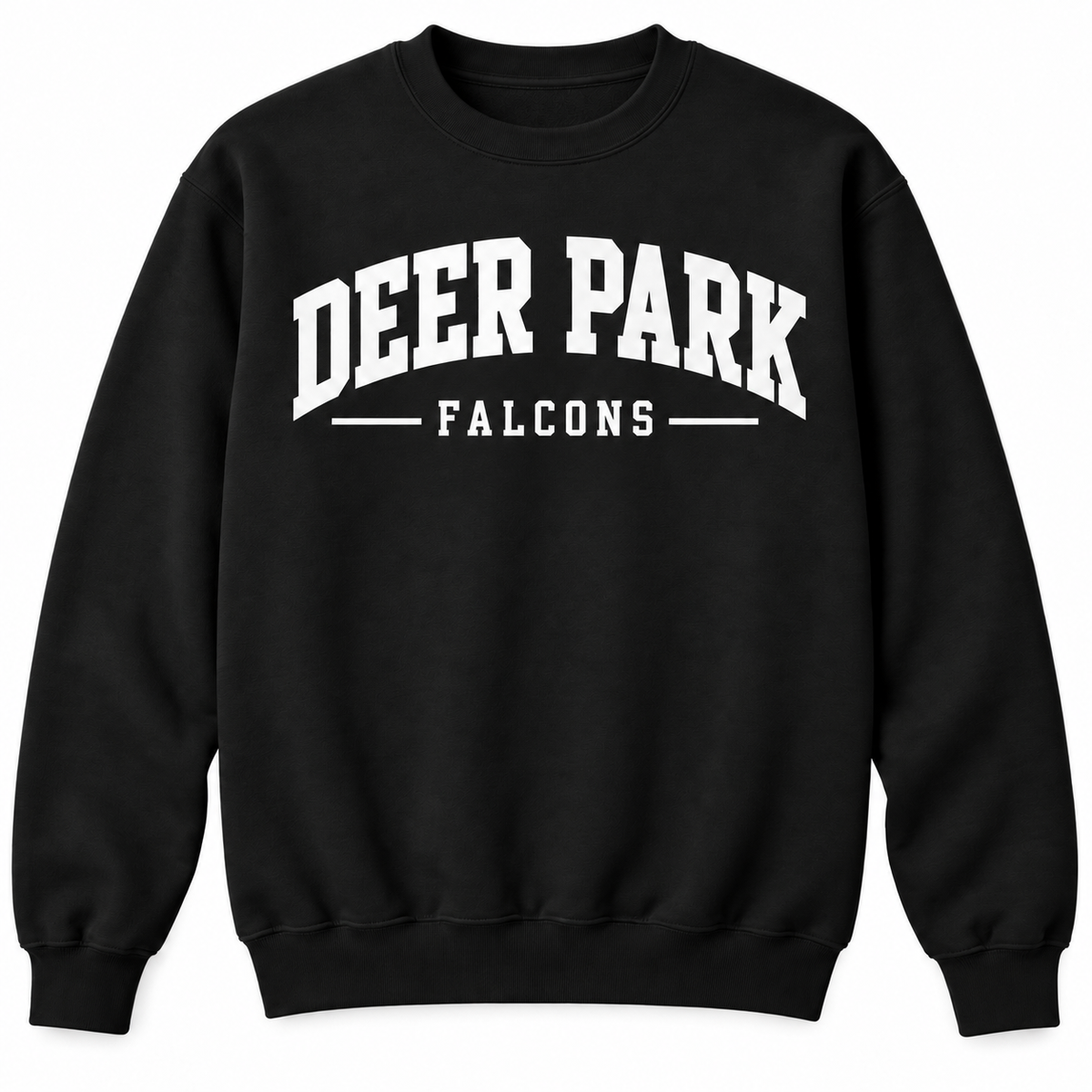 Deer Park Collegiate Unisex Crewneck Sweatshirt — Black
