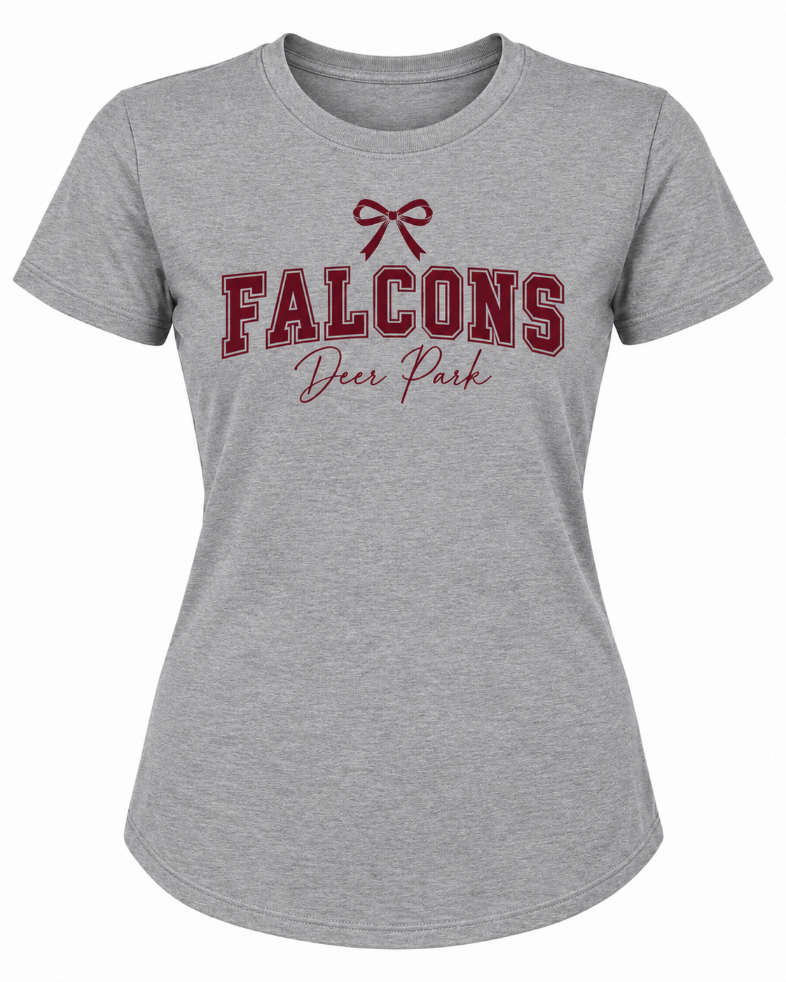 Deer Park Women's Falcons Fitted Tee — Heather Gray