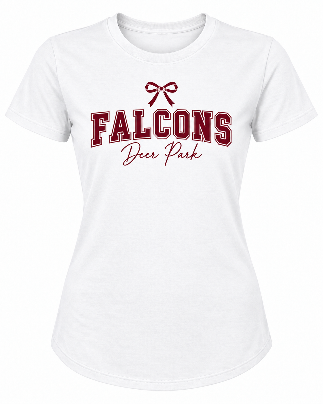 Deer Park Women's Falcons Fitted Tee — White