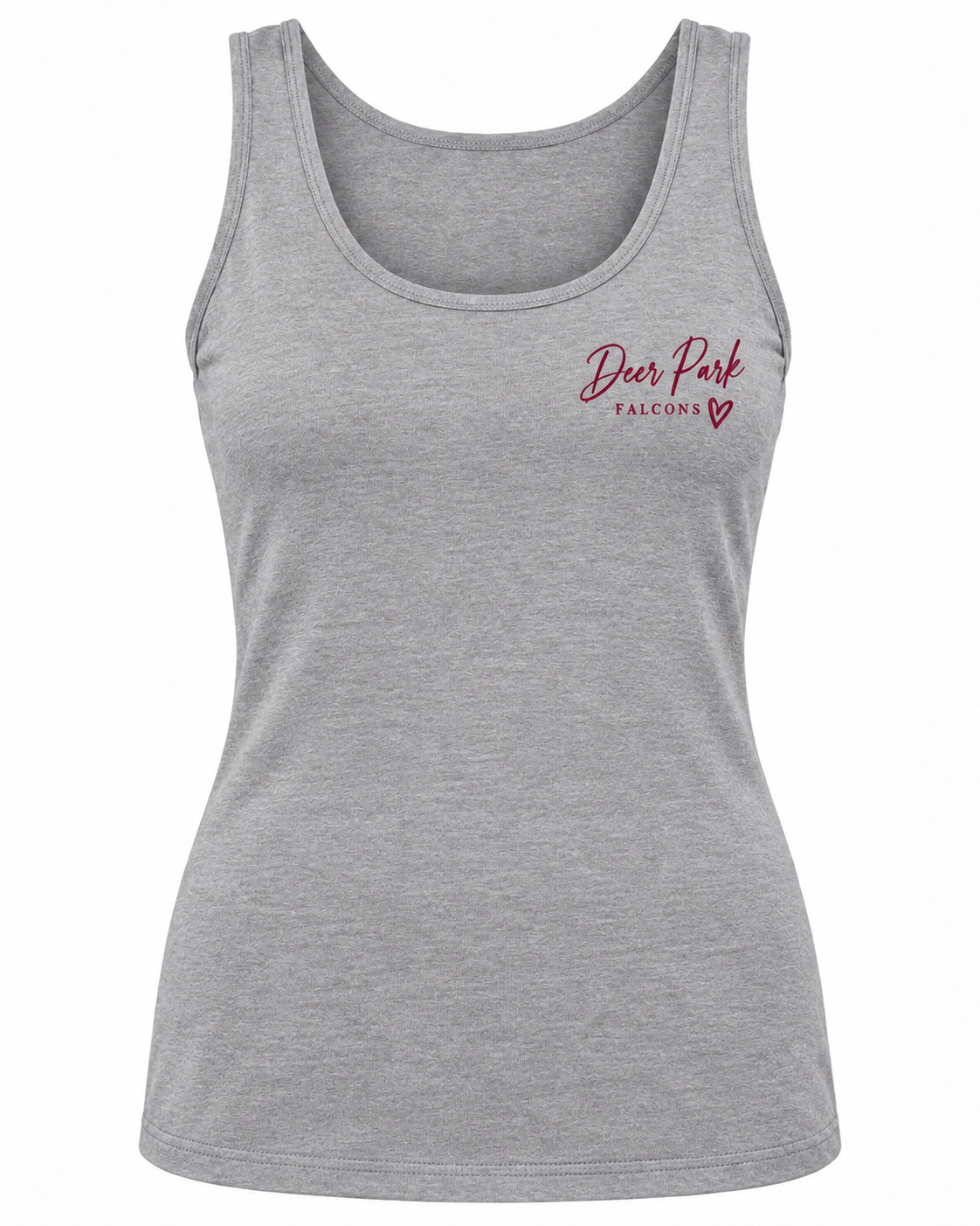 Deer Park Women's Script Layering Tank — Heather Gray