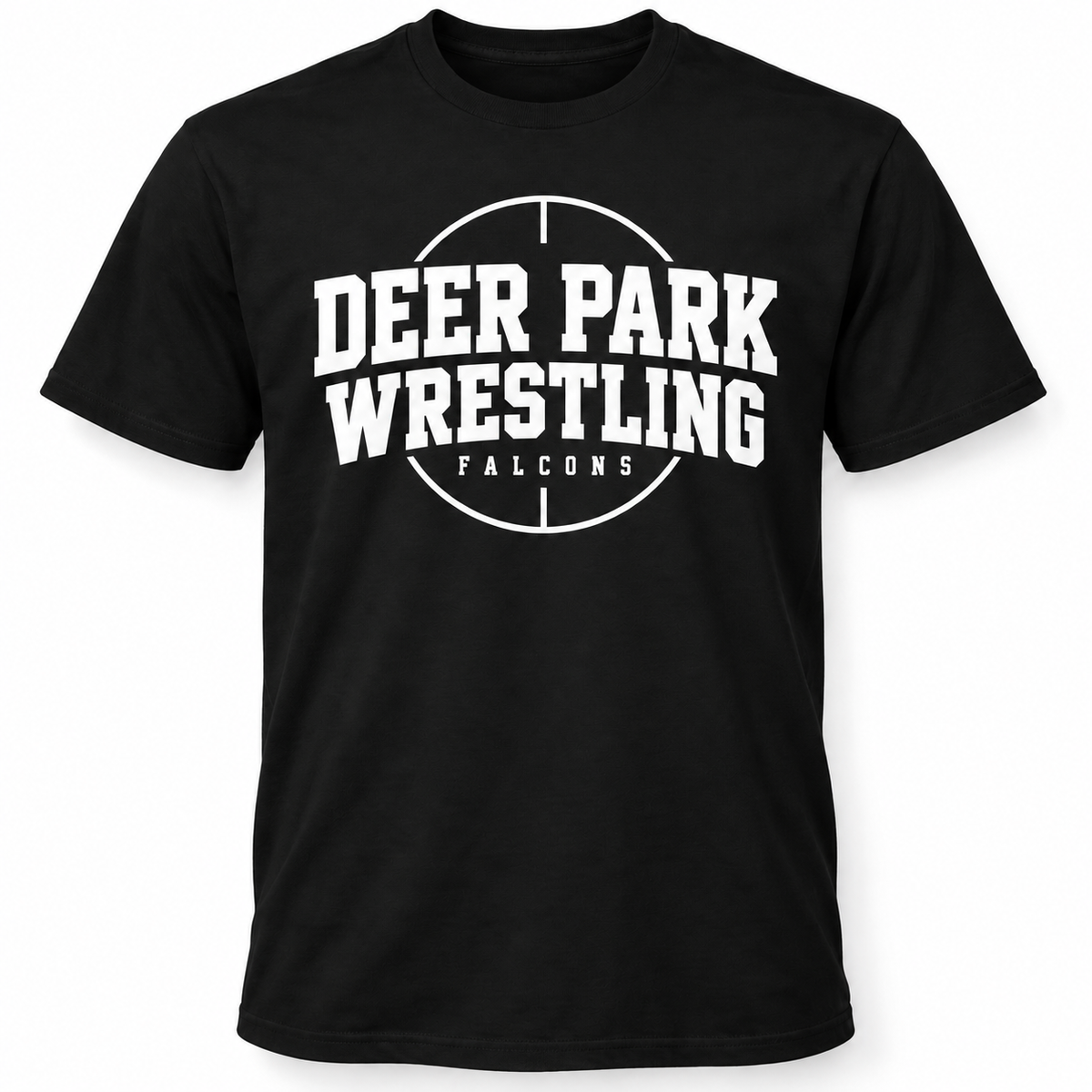 Deer Park Wrestling Mat Club Tee — Black