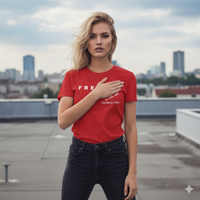 Thumbnail for Freedom × Charlie Kirk Signature Tee – Red
