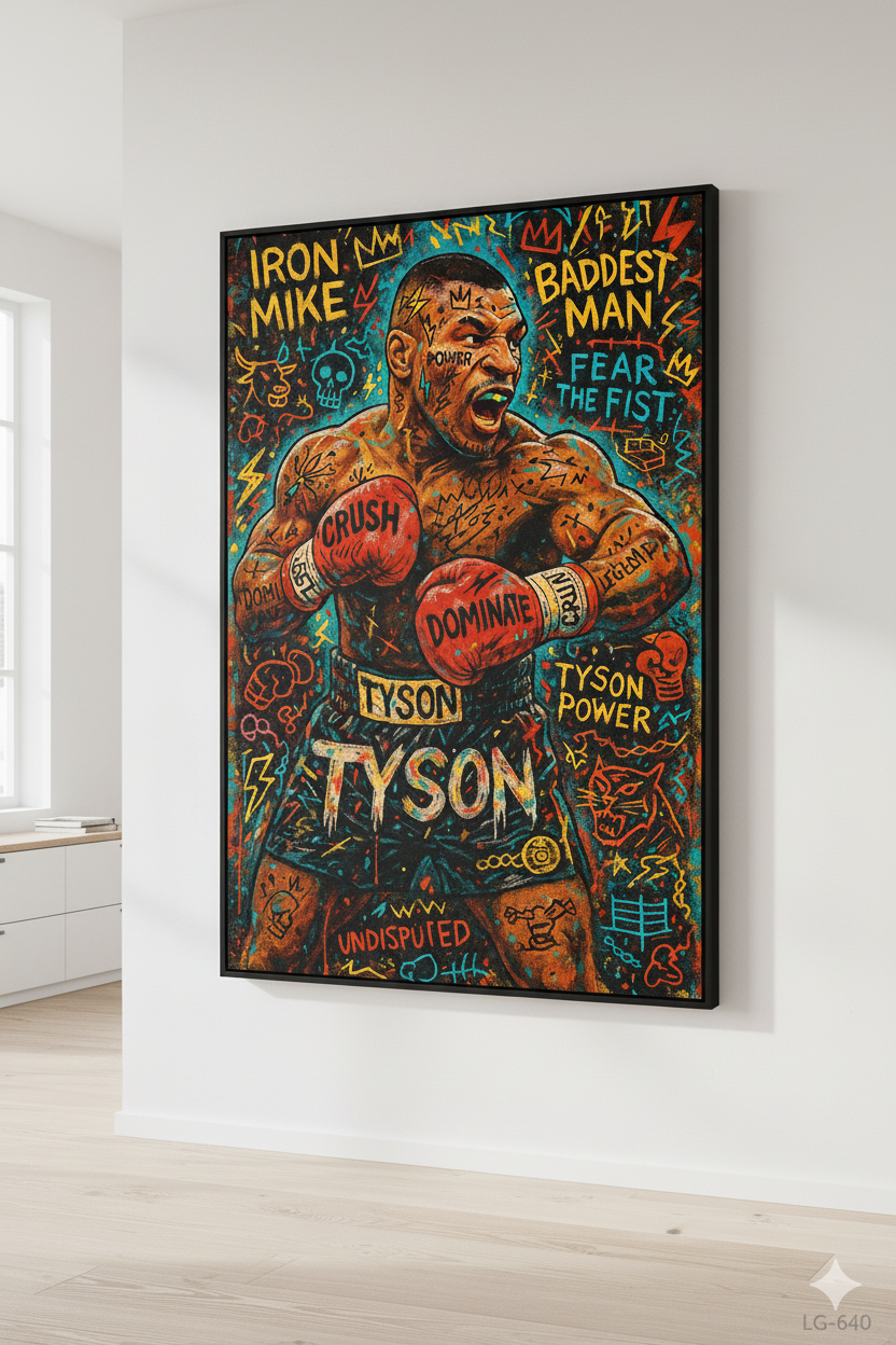 Mike Tyson “Fear the Fist” Limited Edition Canvas – 30×40" Matte Finish
