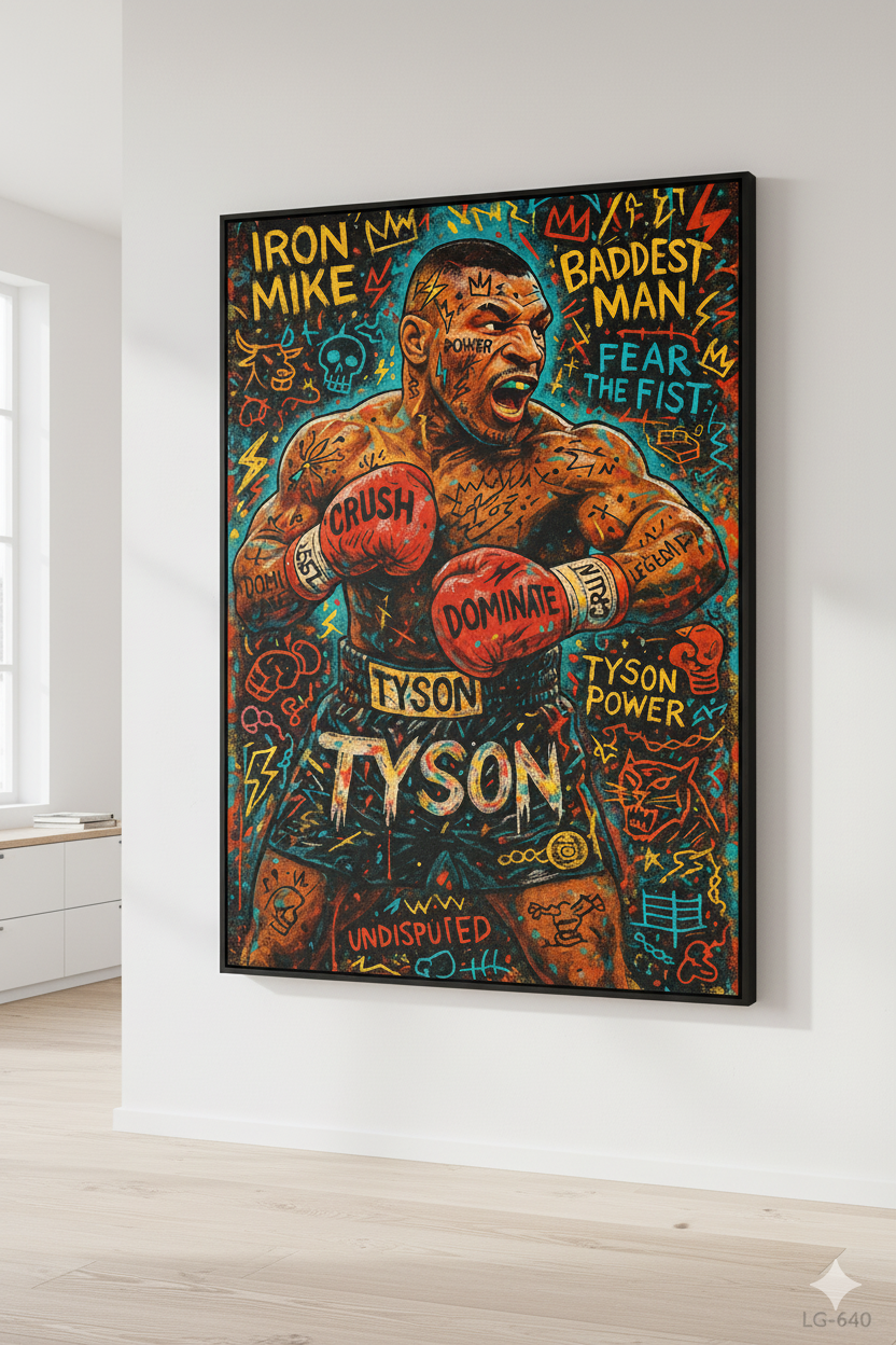 Mike Tyson “Fear the Fist” Limited Edition Canvas – 30×40" Matte Finish