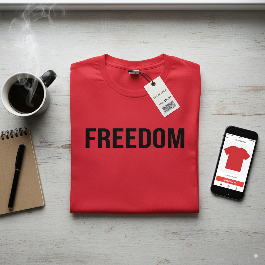 Freedom Red Tee — Charlie’s Birthday Edition (47 Swag Co.)