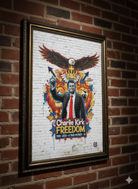 Thumbnail for Charlie Kirk “FREEDOM” Limited Edition Canvas Wall Art