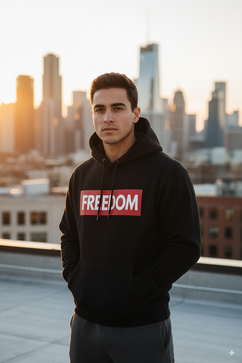 LIMITED DROP – FREEDOM HEAVYWEIGHT HOODIE (SUPREME BOX LOGO EDITION)