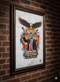 Thumbnail for Charlie Kirk “FREEDOM” Limited Edition Canvas Wall Art 1 0F 5