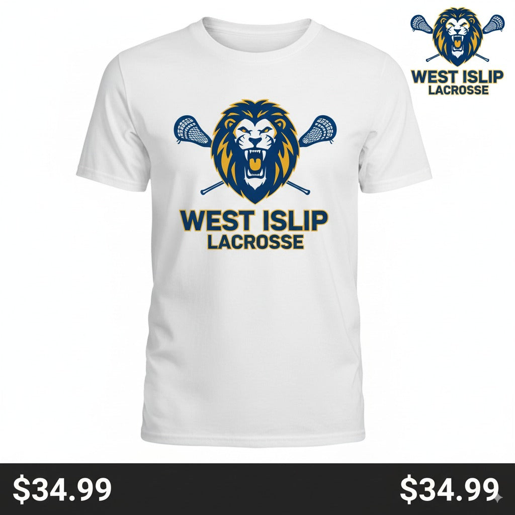 West Islip Lacrosse Premium White T-Shirt