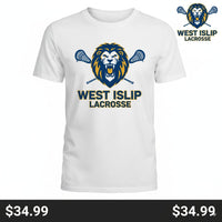 Thumbnail for West Islip Lacrosse Premium White T-Shirt