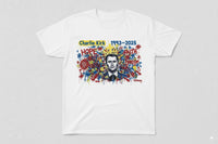 Thumbnail for Charlie Kirk 1993-2025 Graffiti Art Tribute T-Shirt (White)