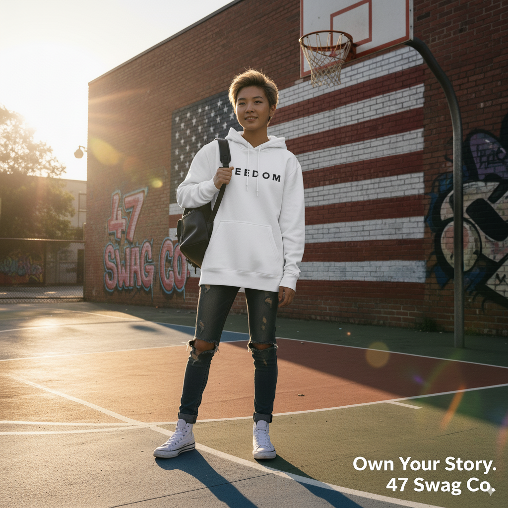 Charlie Kirk FREEDOM Hoodie – White