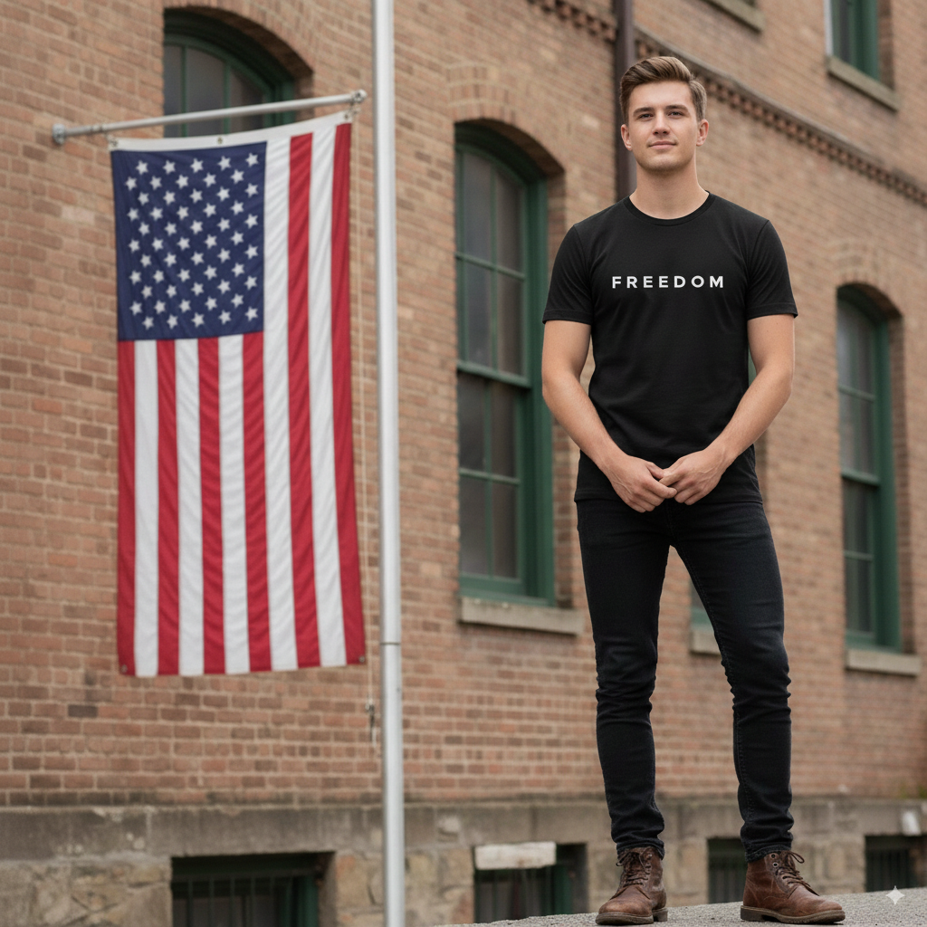 Charlie Kirk FREEDOM Tee – Black