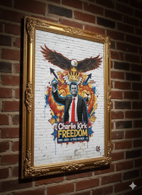 Thumbnail for Charlie Kirk “FREEDOM” Limited Edition Canvas Wall Art